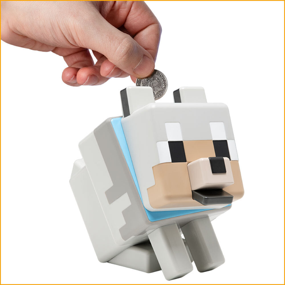 貯金箱 限定緑ボーダーマフラー付 白くま貯金箱 PolarBearMoneybox