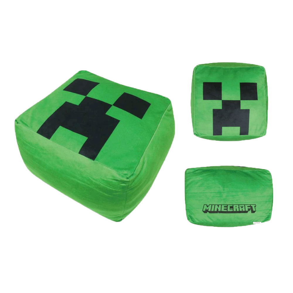 Minecraft キャラクタークッションセット マインクラフト 背当てクッション ブラック インテリア マイクラ