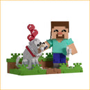 【予約商品】Youtooz マインクラフト フィギュア（スティーブ&オオカミ）（ 2025年12月下旬頃発送予定）