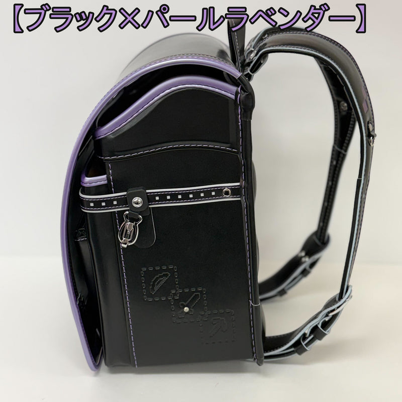ランドセル 新生活に ブラック×ブルーステッチ - No.8 RECO 牛革 