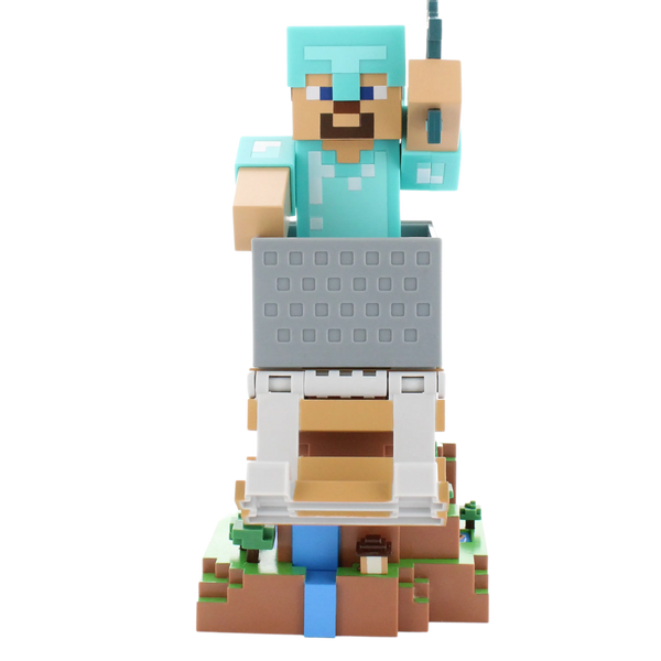 ダイヤモンド装備スティーブ コントローラースタンド マインクラフト ケーブルガイ マインクラフト ダイヤモンドスティーブ スマホ＆コントローラー