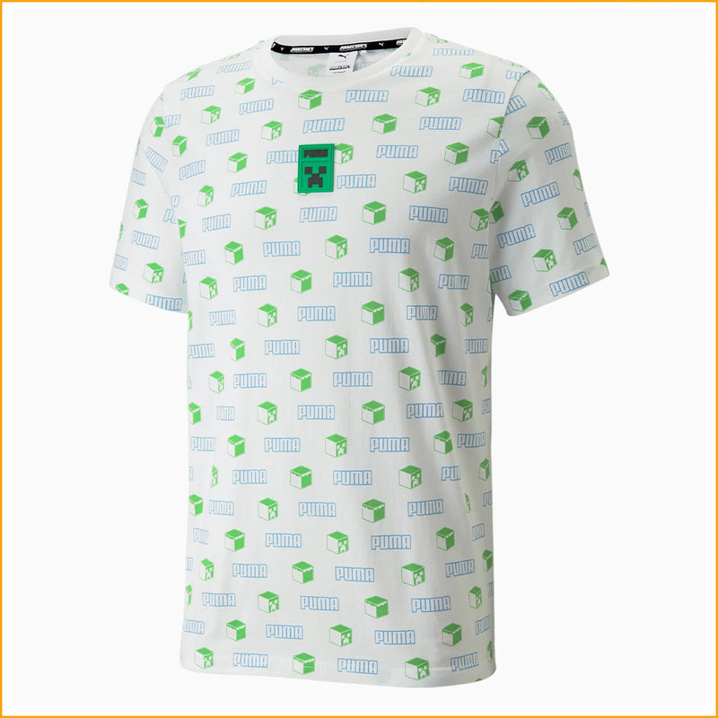 【アウトレット】メンズ PUMA×MINECRAFT 半袖Ｔシャツ（ホワイト)