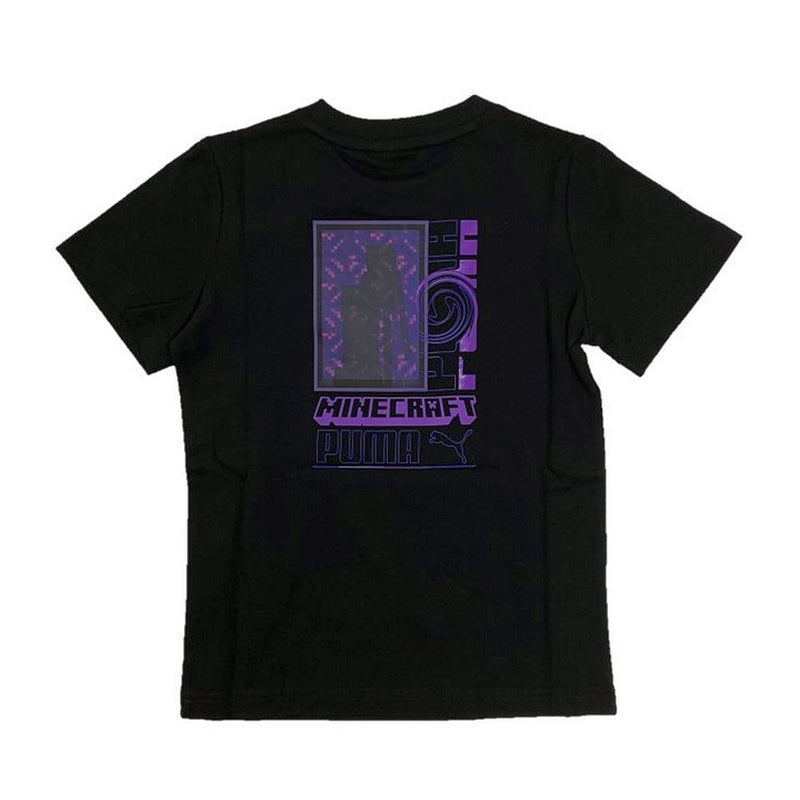 キッズ ボーイズ PUMA x MINECRAFT 半袖 Tシャツ（ブラック） - マイクラファン・ショップ
