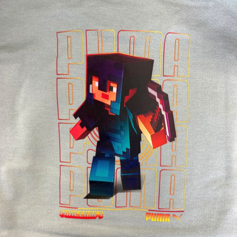 PUMA×MINECRAFTキッズフーディー（グレー） - マイクラファン・ショップ